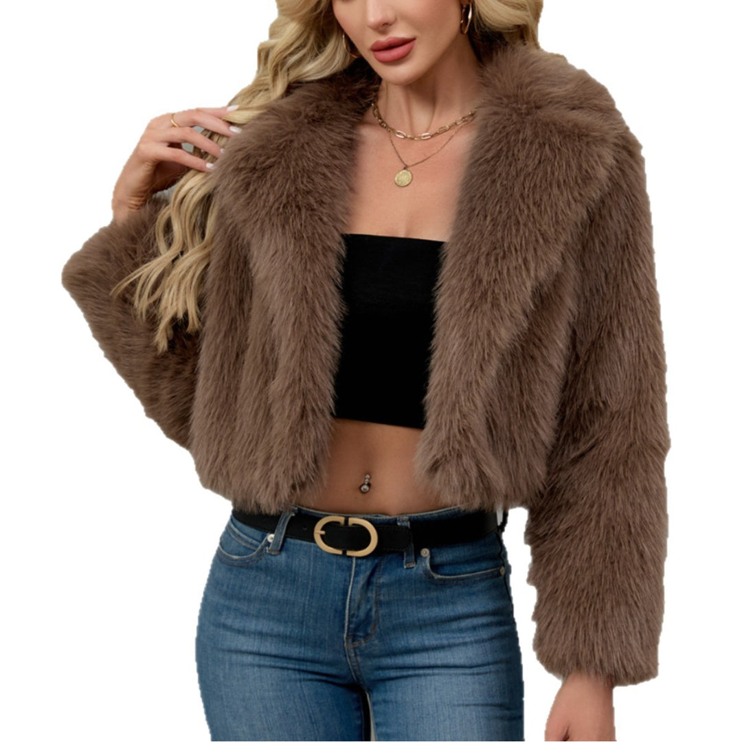 Damen Eleganter Kunstfellbolero Drune