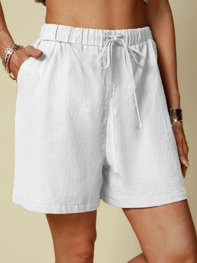 Damen lockere Shorts mit elastischem Bund und praktischen Seitentaschen Drune