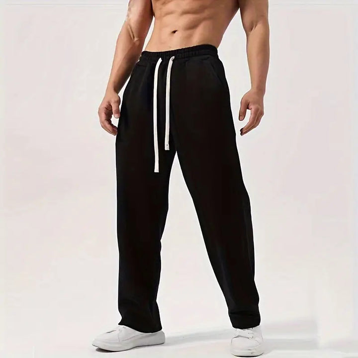 Herren nan locker sitzende Jogginghose aus Baumwollmischung mit elastischem Bund und Seitentaschen Drune