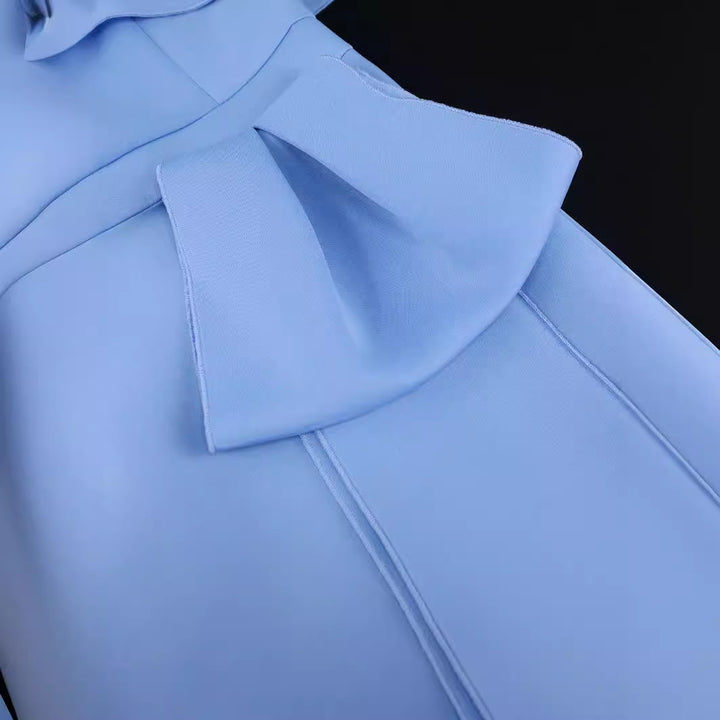 Damen Elegantes Off-Shoulder Kleid mit dekorativem Rüschensaum und asymmetrischem Detail Drune