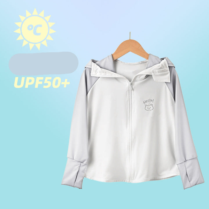 Damen Atmungsaktive Sportjacke mit UV-Schutz und Kapuze Drune