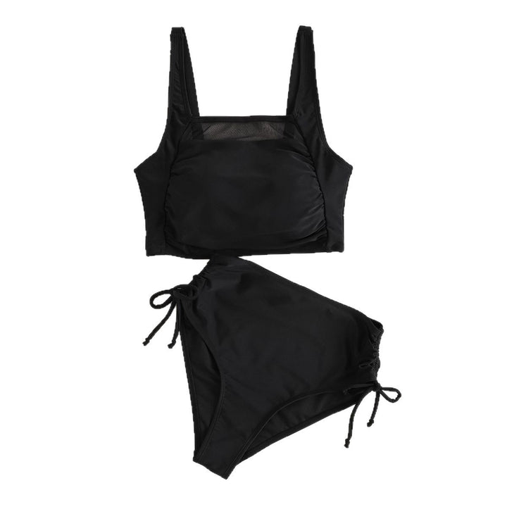 Damen Zweiteiliges Badeanzug-Set mit sportlichem und hohem Schnitt Drune