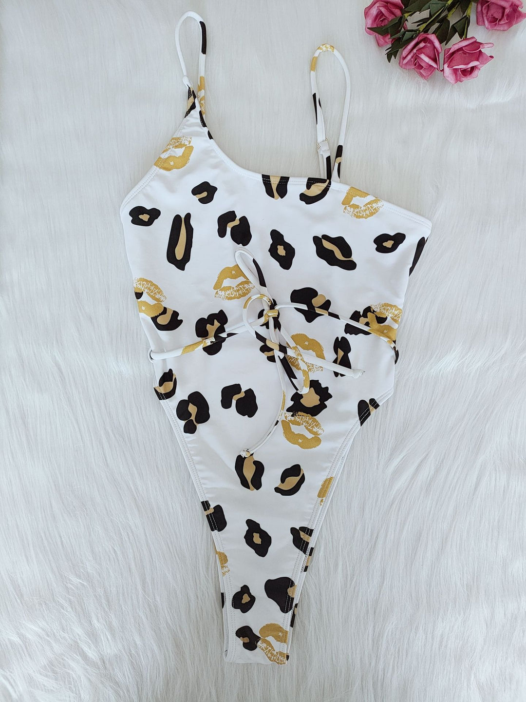 Damen Eleganter Badeanzug mit knotbarem Detail Drune