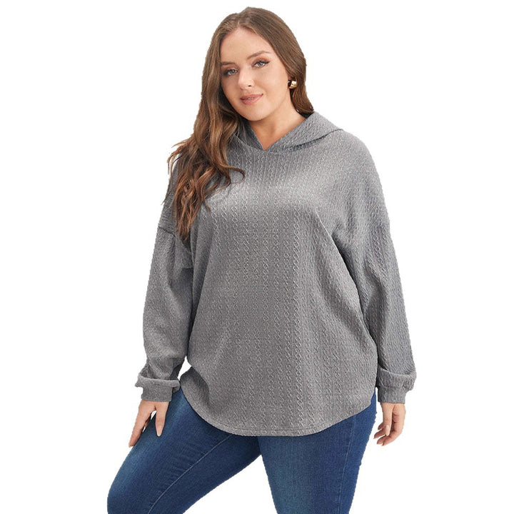 Damen lässiger Kapuzenpullover mit strukturiertem Design Drune