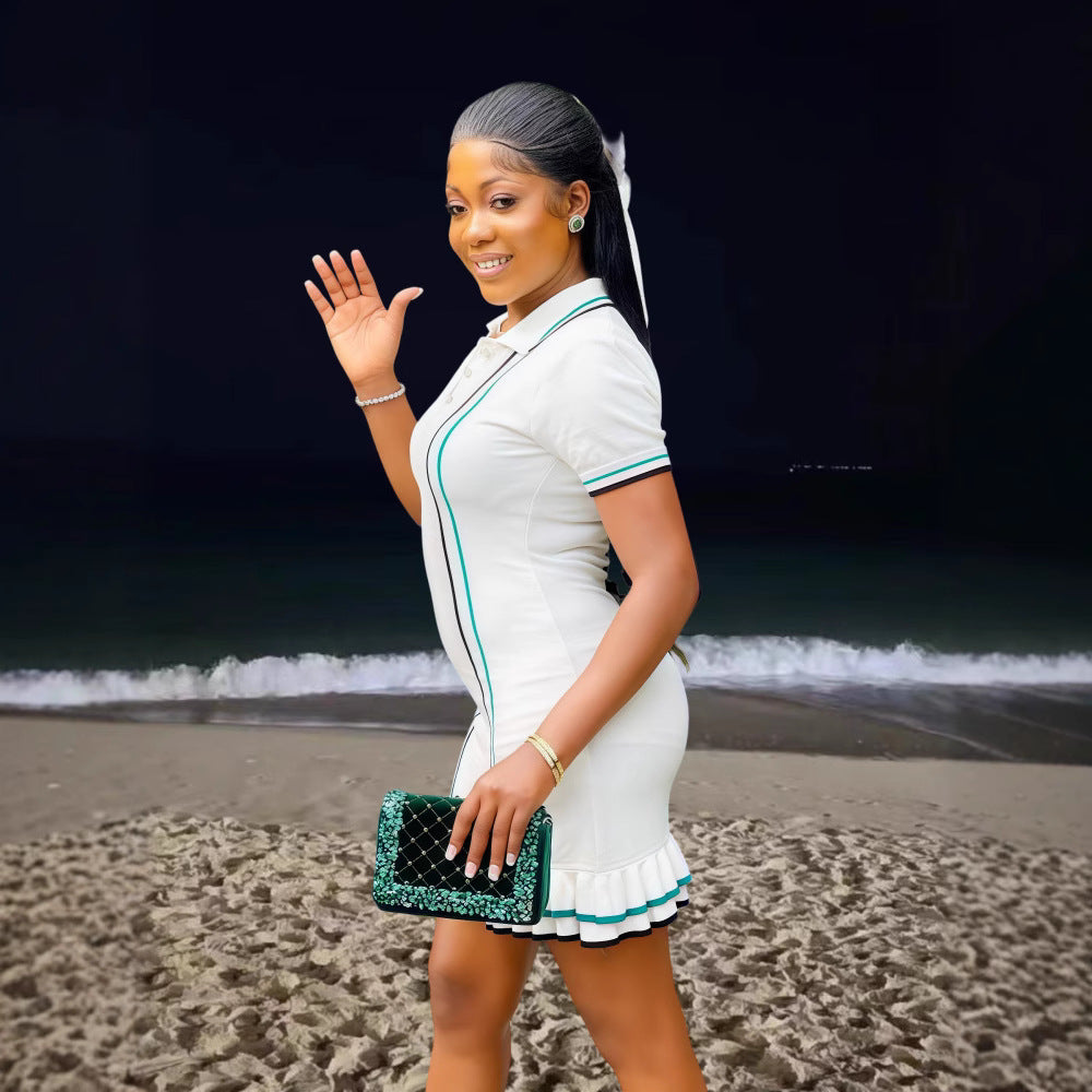 Damen Sportliches Kurzkleid Drune