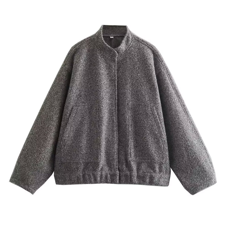 Damen lässige Oversized-Jacke aus hochwertigem Stoff Drune