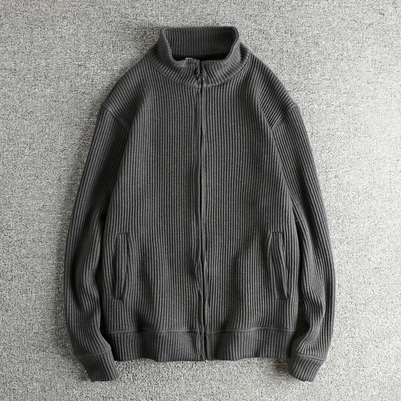 Damen Strickjacke mit hohem Kragen und praktischen Taschen Drune