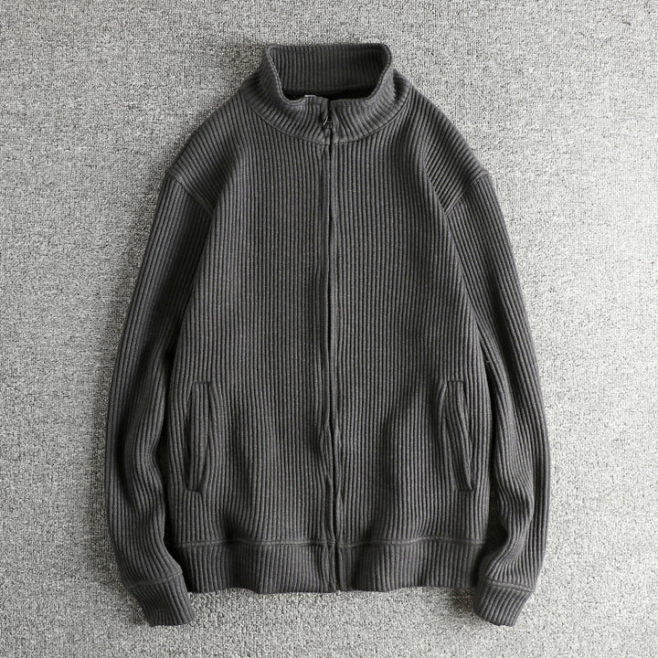 Damen Strickjacke mit hohem Kragen und praktischen Taschen Drune