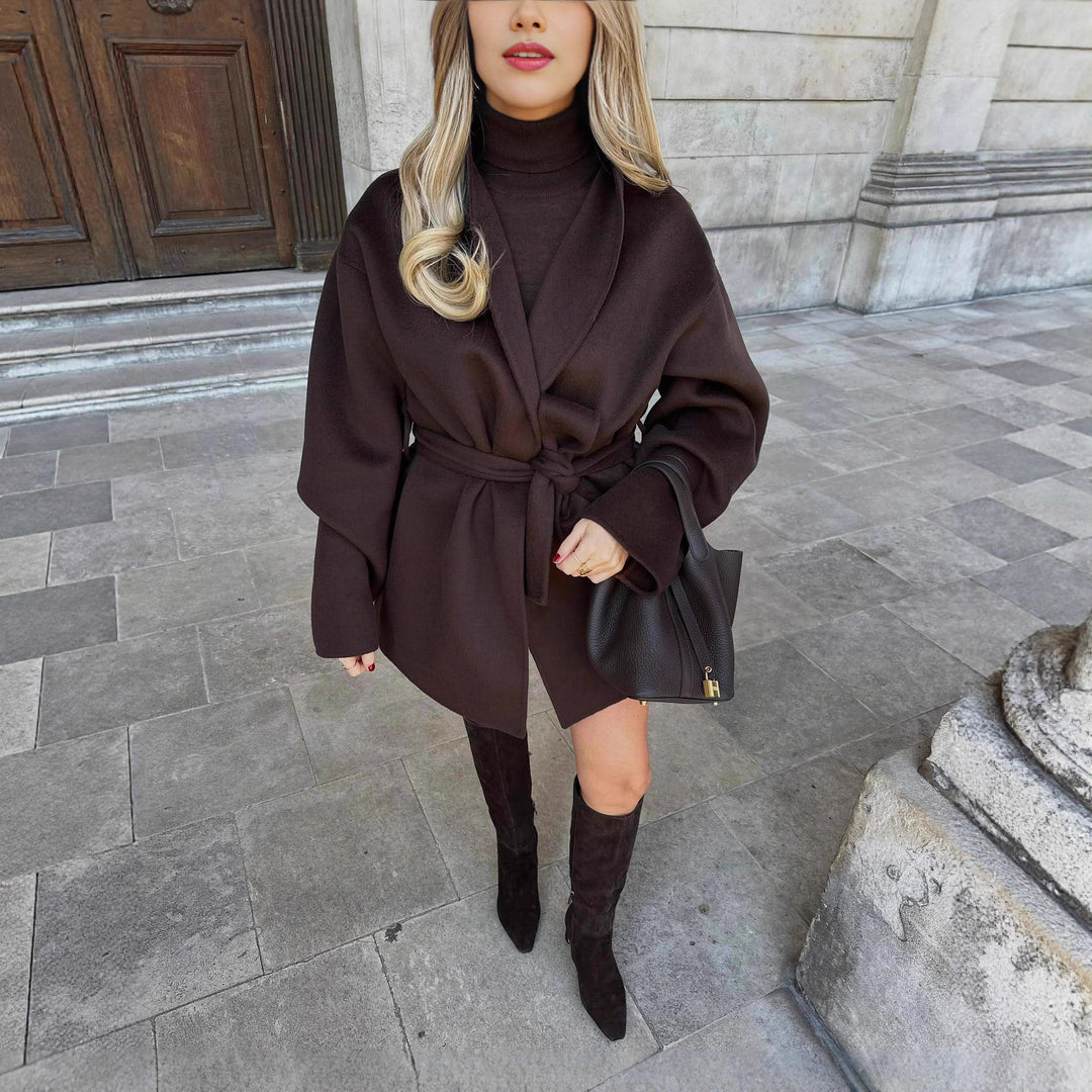 Damen Wickeljacke aus hochwertigem, weichem Material mit tailliertem Schnitt Drune
