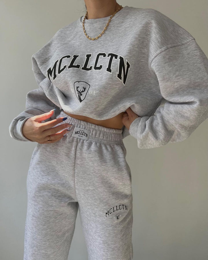 Damen Sportliches Set mit hochwertigem Sweatshirt und bequemen Jogginghosen Drune