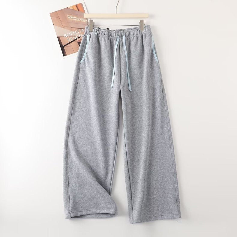 Damen lässige Freizeithose mit elastischem Bund und seitlichen Taschen Drune