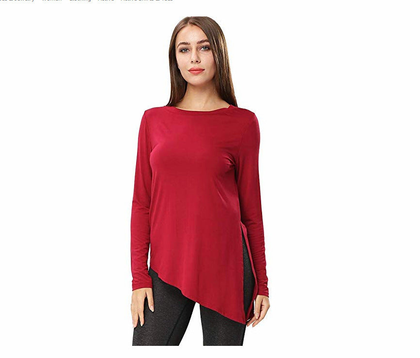 Damen asymmetrisches Langarmshirt Drune