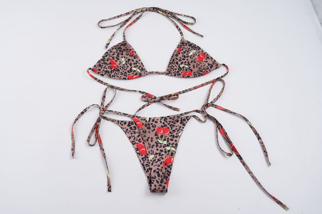 Damen Bikini-Set mit verspieltem Blumenmuster und verstellbaren Trägern Drune