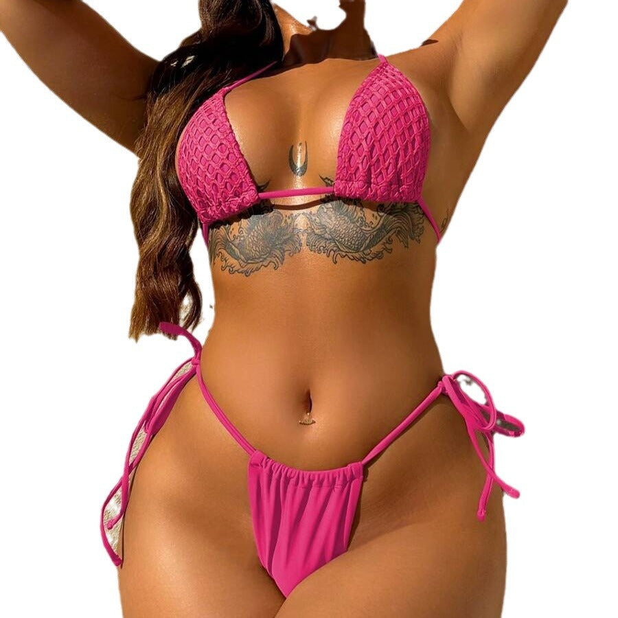 Damen Netz-Bikini mit Wickelrock Drune