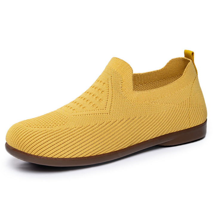 Damen nan gestrickter Komfort-Slip-On Halbschuh mit sockenähnlichem Schaft, gepolstertem Memory-Fußbett und flexibler Leichtlaufsohle Drune