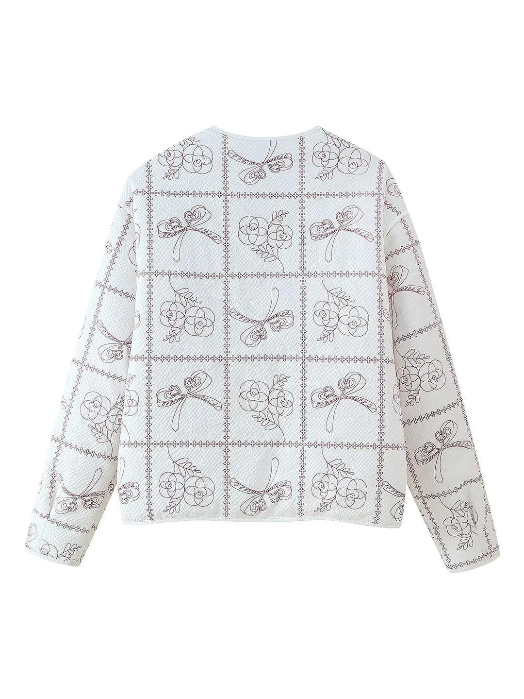 Damen Jacke mit floralem Muster und praktischen Taschen Drune