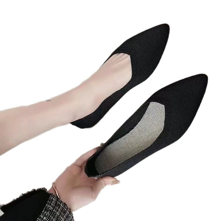 Damen elegante und atmungsaktive Ballerinas mit flexiblem Fußbett Drune
