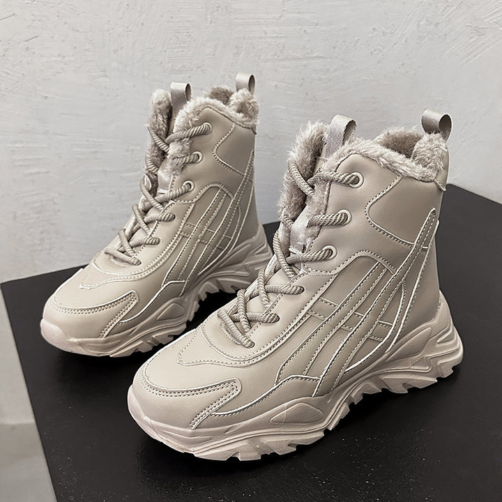 Damen Plüschgefütterte Winter Sneakers Drune