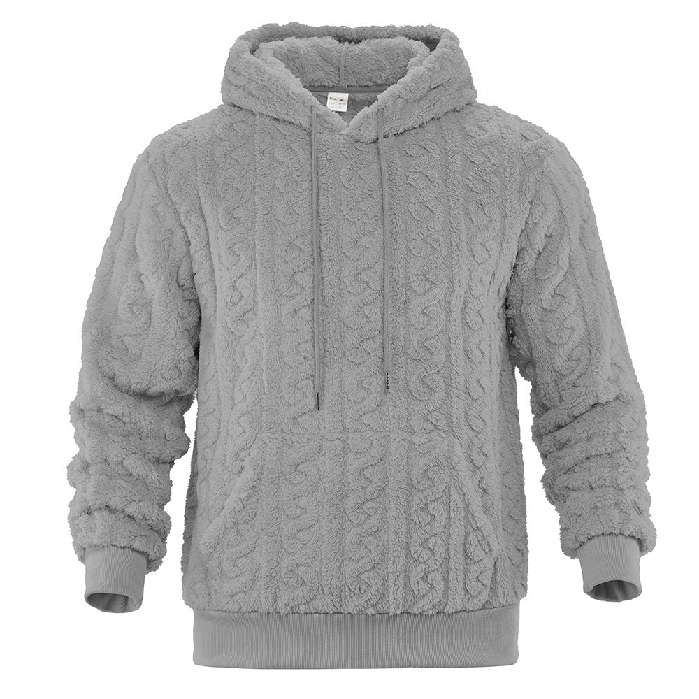 Damen Warmes Kapuzenpullover mit strukturiertem Wabenmuster Drune