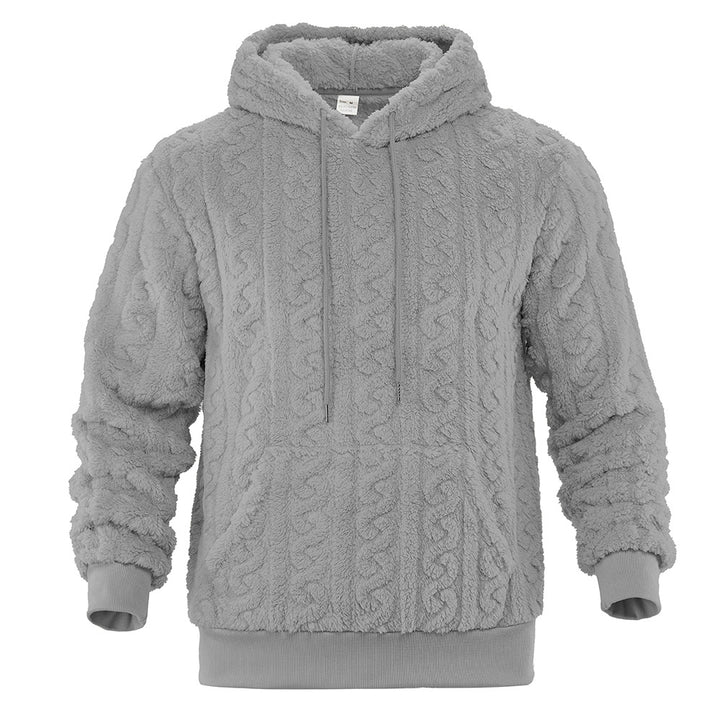 Damen Warmes Kapuzenpullover mit strukturiertem Wabenmuster Drune