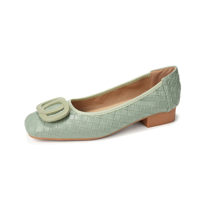 Damen Ballerinas mit schickem Reliefmuster und modischem Schnallenakzent Drune