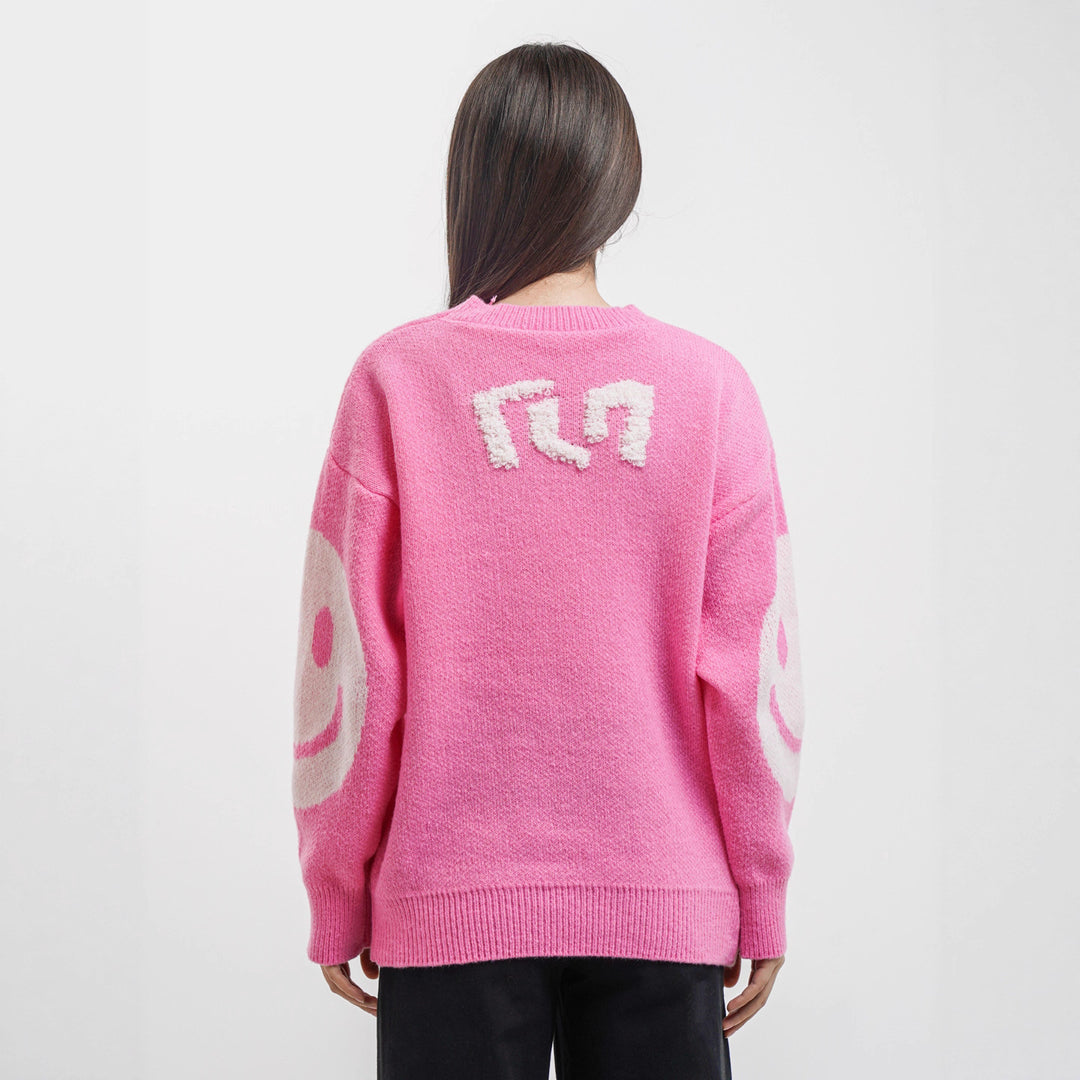 Damen gemütlicher Oversize-Pullover mit lässigem Grafikdesign Drune
