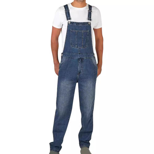 Herren Denim-Latzhose im lässigen Schnitt mit verstellbaren Trägern Drune