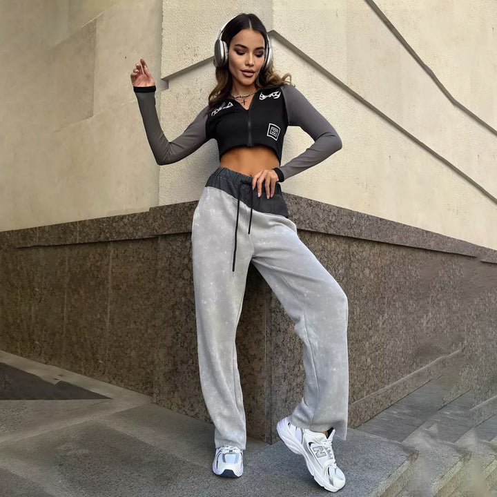 Damen Bequeme Freizeithose mit elastischem Bund und trendigem Design Drune