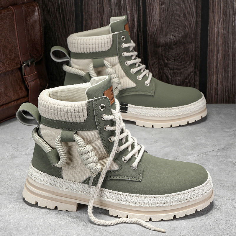 Damen modische und bequeme Winterstiefel mit hohem Kragen und rutschfester Sohle Drune