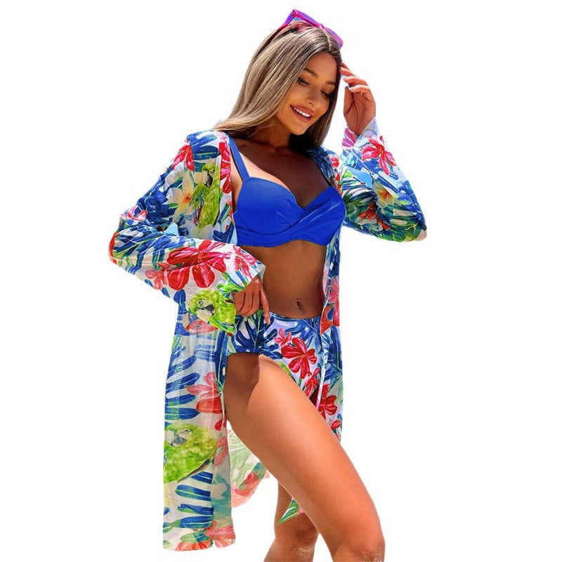 Damen Bikini-Set mit innovativem Design und floralem Print Drune