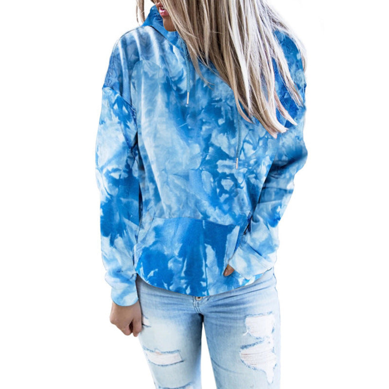 Damen Kapuzenpullover mit einzigartigem Batik-Muster Drune