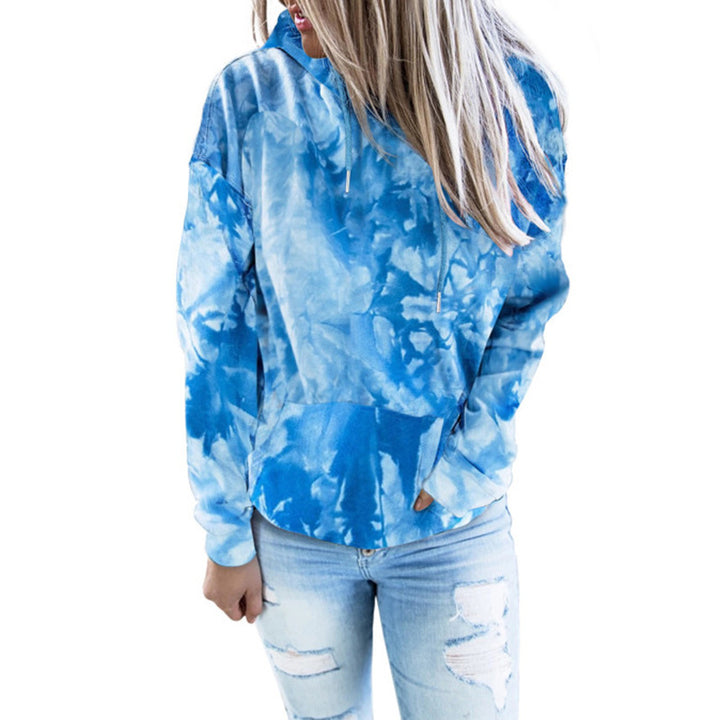 Damen Kapuzenpullover mit einzigartigem Batik-Muster Drune