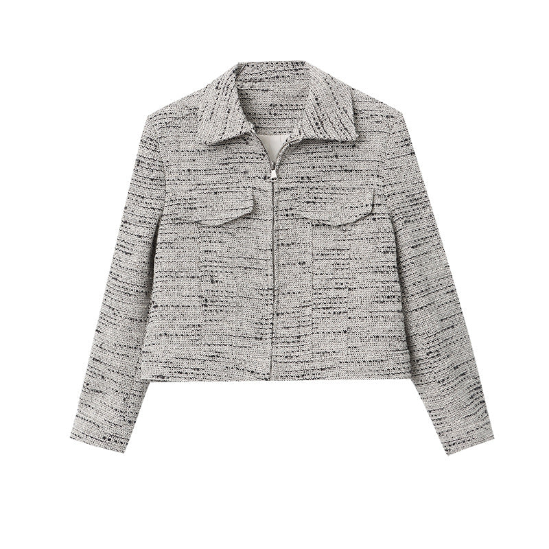 Damen modische Boucle-Jacke Drune