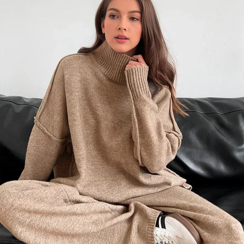 Damen Cozy Loungewear Set aus weichem Strick Drune