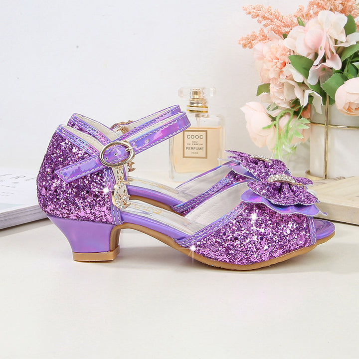 Mädchen Glitzernde Ballerinas mit Schleifenakzent Drune
