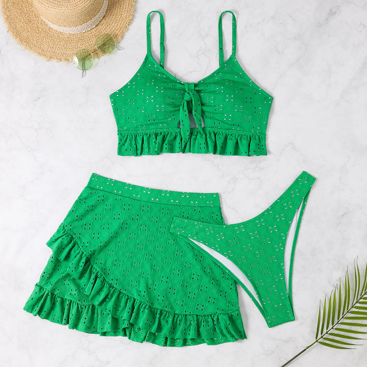 Damen Crop-Top und Rock-Set mit verspieltem Design Drune