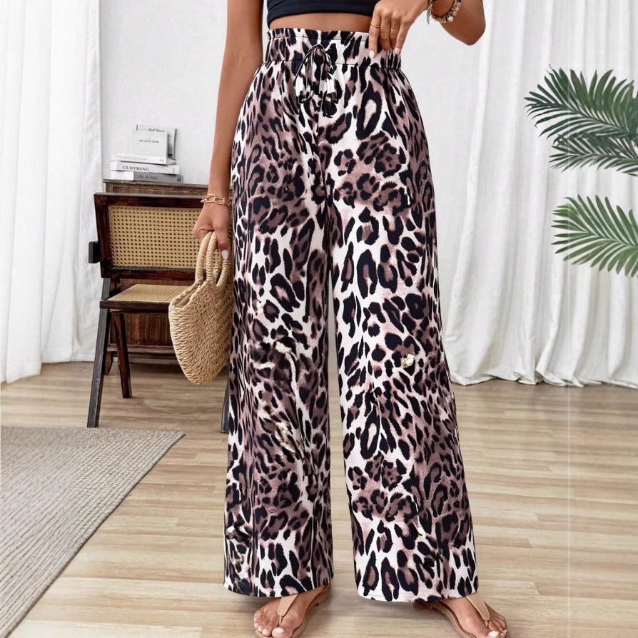 Damen weite Palazzohose im tierischen Druck Drune