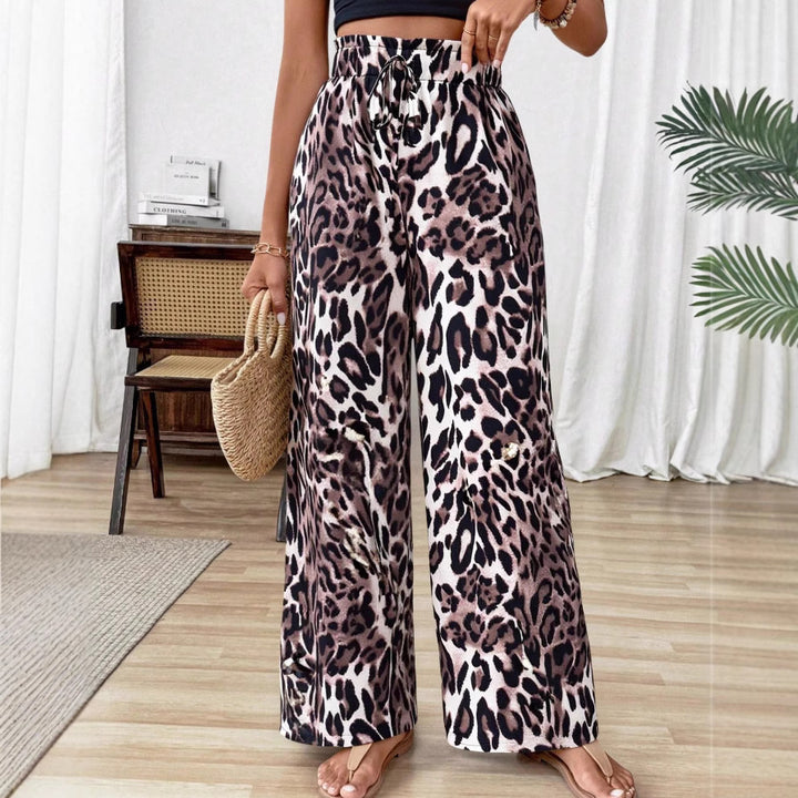 Damen weite Palazzohose im tierischen Druck Drune