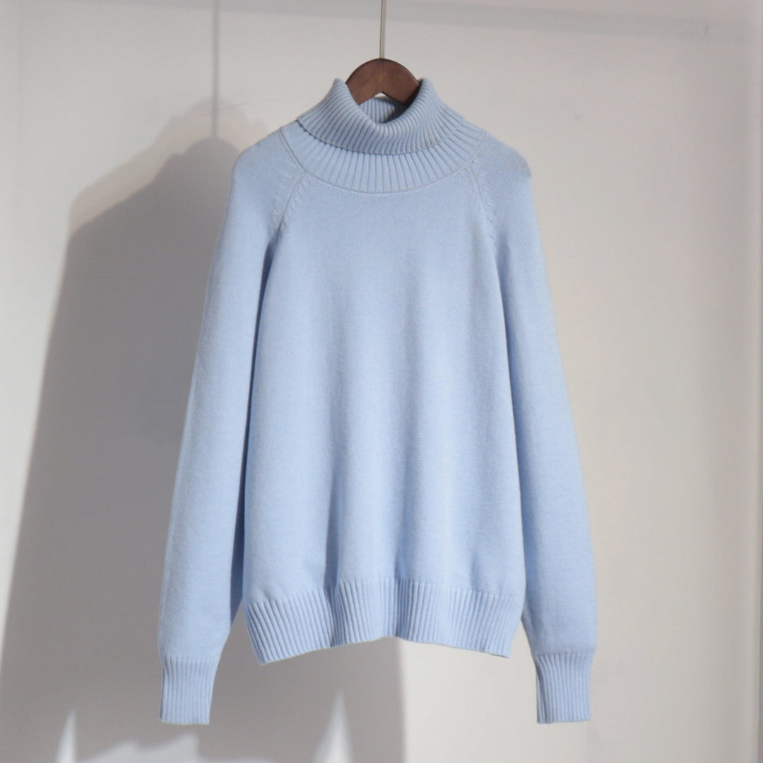 Damen Strickpullover mit hochgestocktem Kragen und lässigem Schnitt Drune