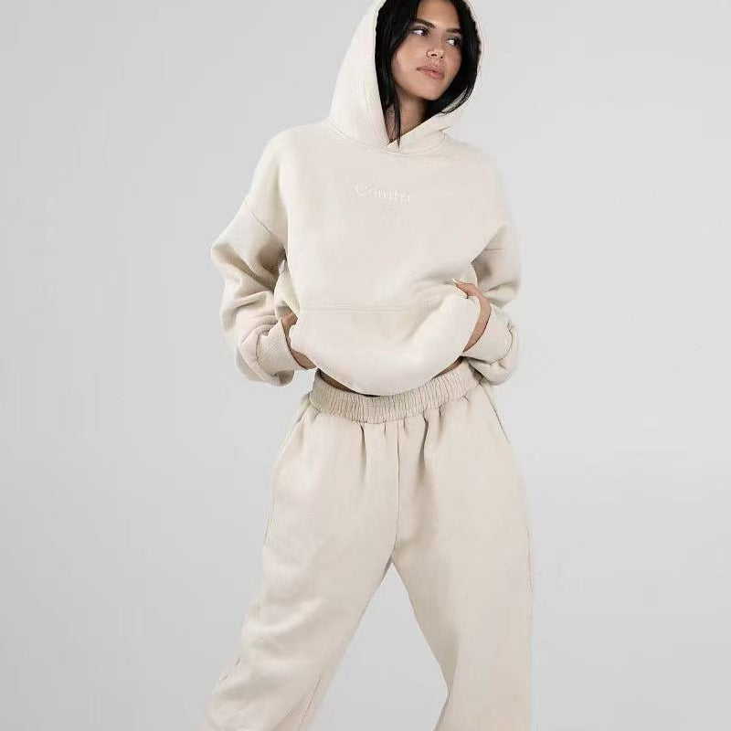 Damen nan extraweicher Oversize-Hoodie mit strukturierter Kängurutasche, überschnittener Schulter und angerauter Innenseite Drune
