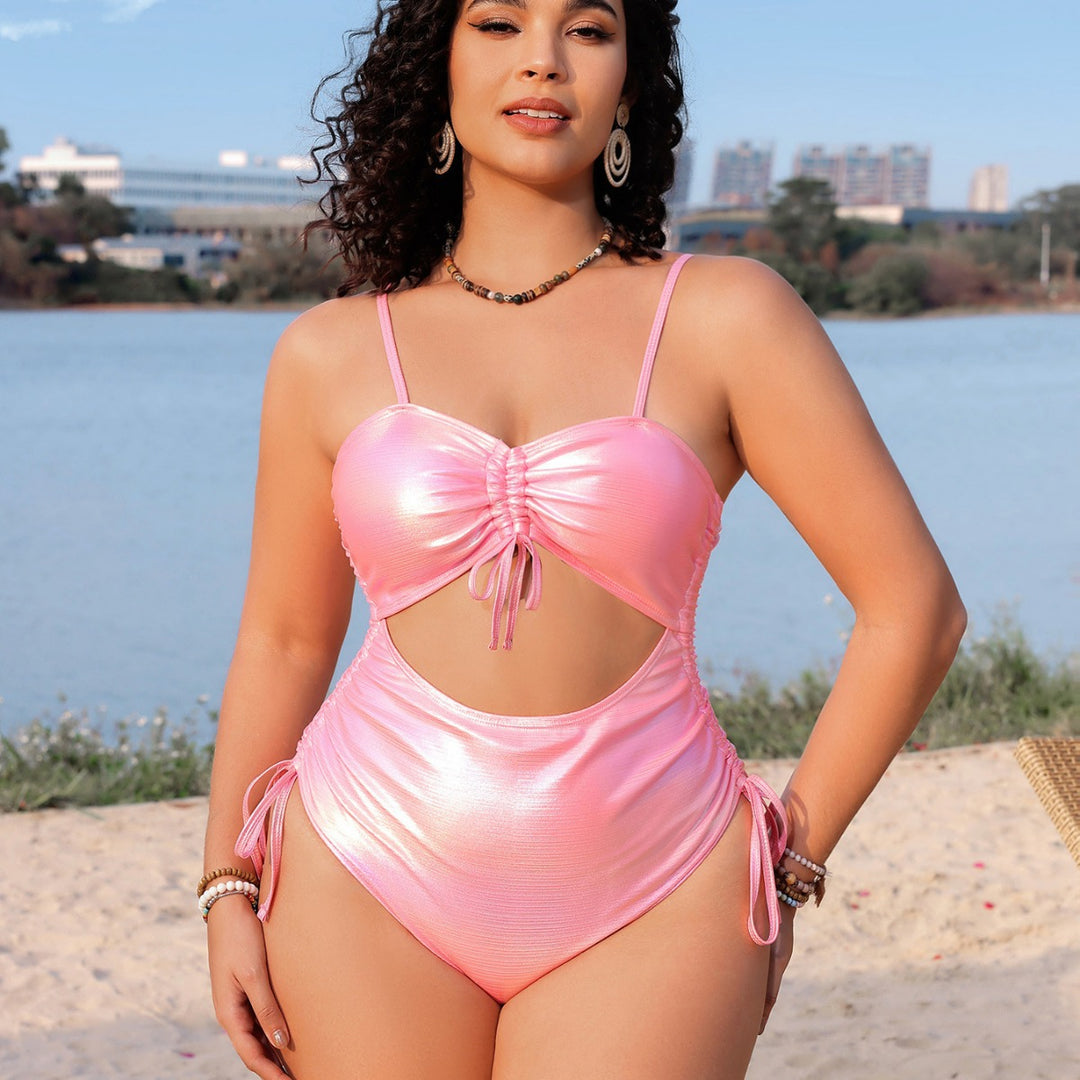 Damen Einteiliger Badeanzug mit aufregendem Cut-Out und Rüschen Drune