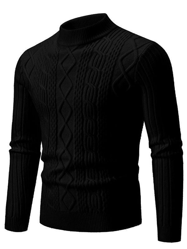 Herren Rollkragenpullover mit strukturiertem Rippdesign Drune