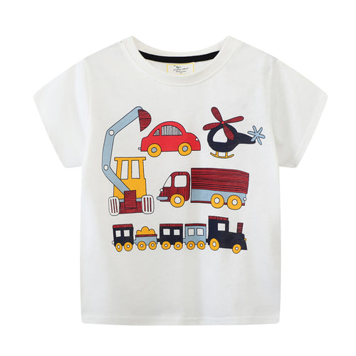 Jungen T-Shirt mit lustigem Fahrzeugmotiv Drune