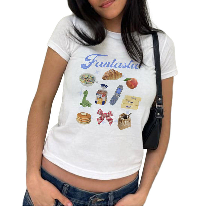 Damen T-Shirt mit verziertem Herz-Motiv Drune