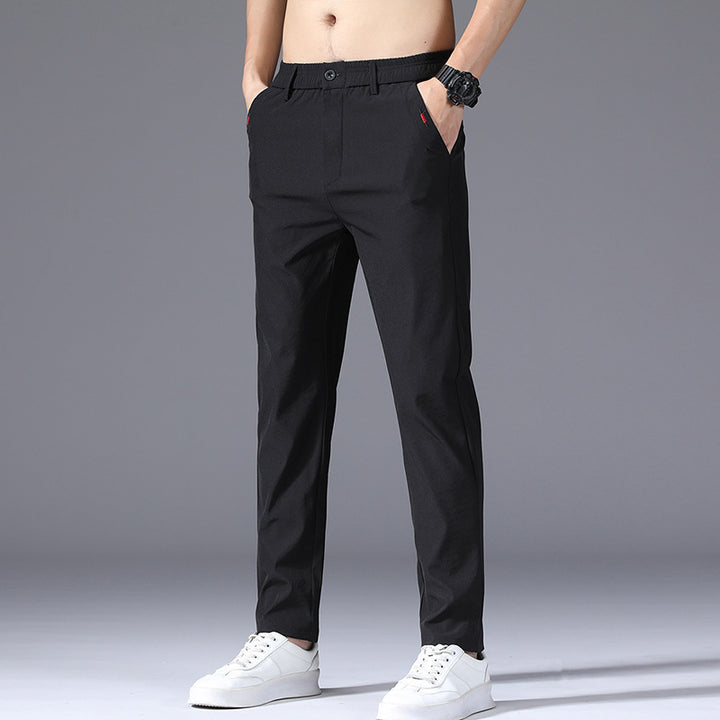 Herren modische und bequeme Chino-Hose mit elastischem Bund Drune