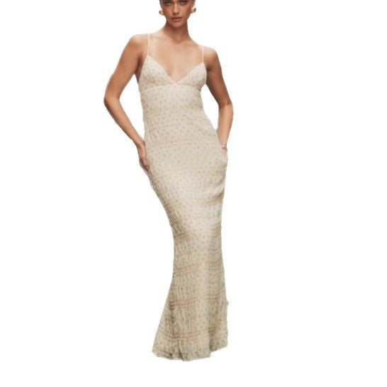 Damen elegantes Maxikleid Drune