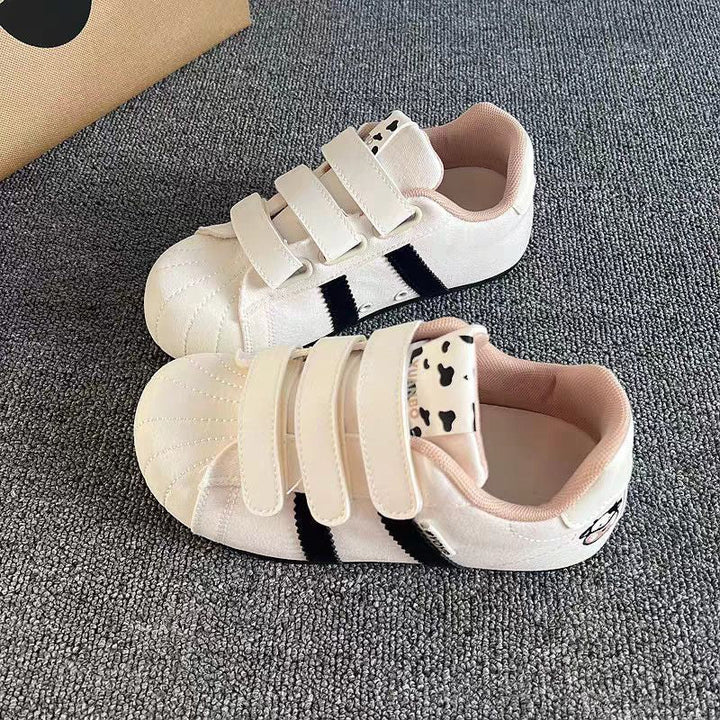 Damen Sneakers mit praktischen Klettverschlüssen und lustigen Tiermotiven Drune