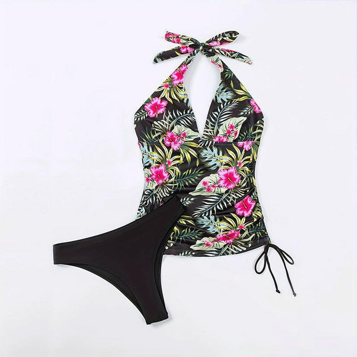 Damen Tankini-Set mit floralem Design und verstellbarem Halterneck Drune