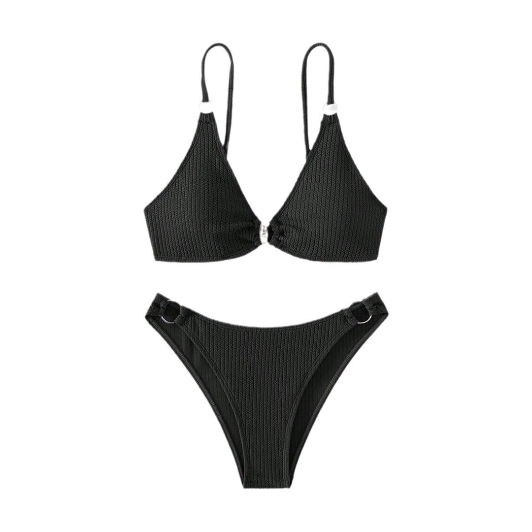 Damen Triangel-Bikini mit Ringverzierungen Drune