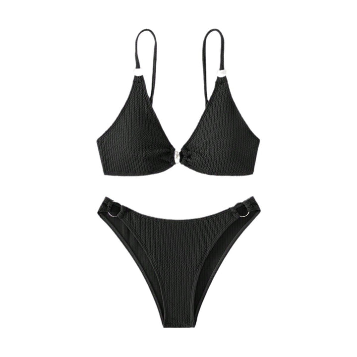 Damen Triangel-Bikini mit Ringverzierungen Drune